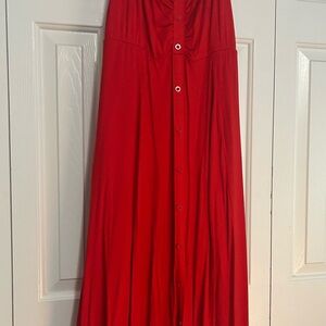 Elegant Red Maxi Dress